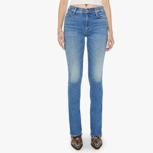 MOTHER Women's High Rise Hustler Step Fray Jeans